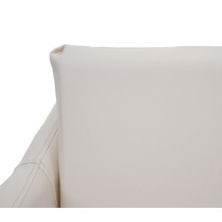 Barstole - 2 barstole med 4 ben og ldersde i creme beige kunstlder