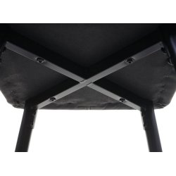 Barstole - 2 barstole med 4 ben og ldersde i sort kunstlder