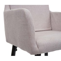 Barstole - 2 barstole med 4 ben og stofsde i creme beige stof