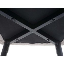 Barstole - 2 barstole med 4 ben og stofsde i creme beige stof