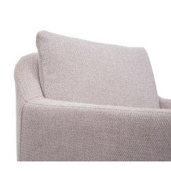 Barstole - 2 barstole med 4 ben og stofsde i creme beige stof