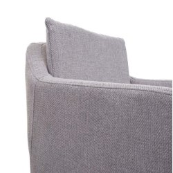 Barstole - 2 barstole med 4 ben og stofsde i lysegr stof