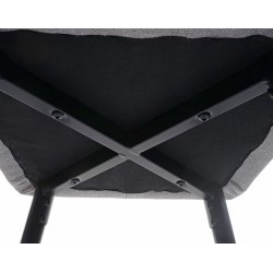 Barstole - 2 barstole med 4 ben og stofsde i lysegr stof