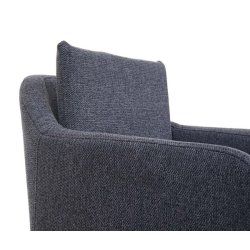 Barstole - 2 barstole med 4 ben og stofsde i mrkegr stof