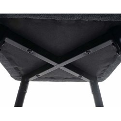 Barstole - 2 barstole med 4 ben og stofsde i mrkegr stof