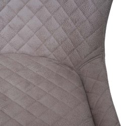 Barstole - 2 barstole med 4 ben, stofsde og rygln i gr stof