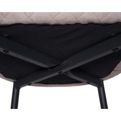 Barstole - 2 barstole med 4 ben, stofsde og rygln i gr stof