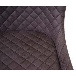 Barstole - 2 barstole med 4 ben, stofsde og rygln i mrkegr stof