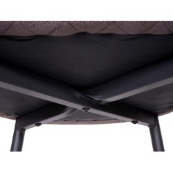 Barstole - 2 barstole med 4 ben, stofsde og rygln i mrkegr stof