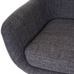 Barstol - 2 stk barstole med trben, gr stofsde, armln og rygln