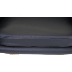 Barstol - 2 stk barstole med trben, sort kunstlder, armln og rygln