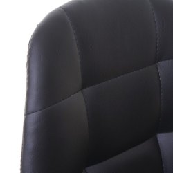 Barstole - 2 stk barstole med trompetfod ~ sort imiteret kunstlder