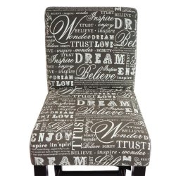 Barstole - 2 stk med gr stofsder, mrke trben, fodsttte og hj ryg