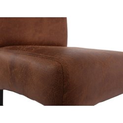 Barstole - 2 stk med imiteret ruskind, mrke trben, fodsttte og hj ryg