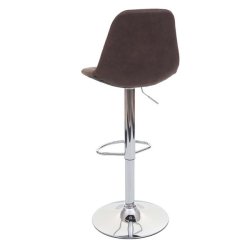 Barstole - 2 stk barstole med trompetfod ~ mrkebrun stof