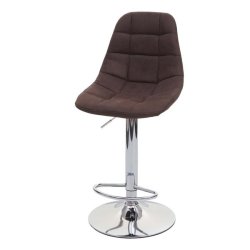 Barstole - 2 stk barstole med trompetfod ~ mrkebrun stof