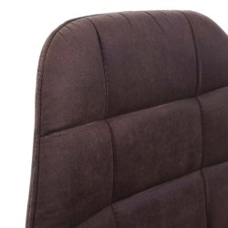 Barstole - 2 stk barstole med trompetfod ~ mrkebrun stof