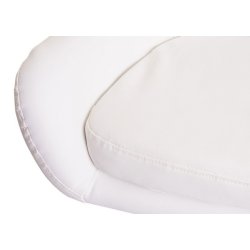 Barstol - 2 stk barstole med trben, hvid kunstlder, armln og rygln