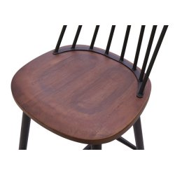 Barstole - 2 barstole i retro design i metal og tr med fodsttte