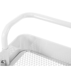 Barvogn p hjul - serveringsvogn og rullebord med hndtag - hvid