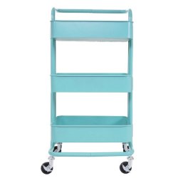 Barvogn p hjul - serveringsvogn og rullebord med hndtag - mint