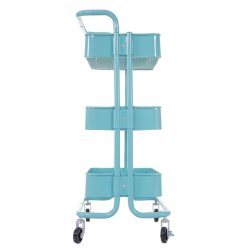 Barvogn p hjul - serveringsvogn og rullebord med hndtag - mint