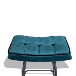 Barstol - blgrn velour barstol - Ekko A2 model fra OBUZI