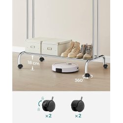 Tjstativ p hjul - dobbelt tjskinne slv 103,5 x 52,5 x 155