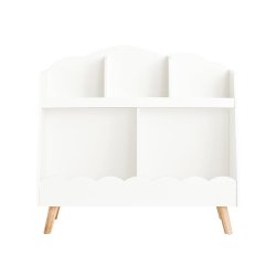 Brnebogreol med hylder, Legetjsopbevaring, hvid 82x35x76cm