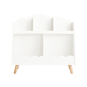 Brnebogreol med hylder, Legetjsopbevaring, hvid 82x35x76cm