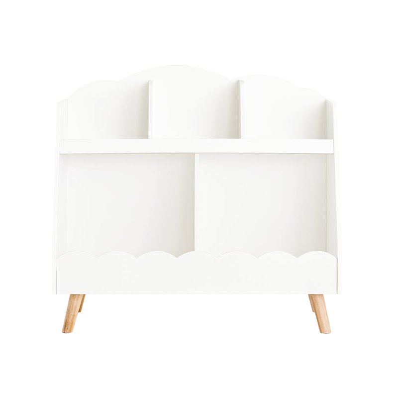 Brnebogreol med hylder, Legetjsopbevaring, hvid 82x35x76cm