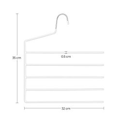 Bukseb�jler - sampak p� 4 stk skridsikre b�jler til 5 bukser - hvid