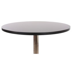 Cafebord - rundt cafebord med hjdejusterbar fodsttte p  60 cm ~ sort