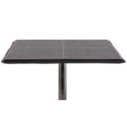 Cafebord - sort firkantet bistro bord med hjdejusterbar fodsttte 110x63x63 cm