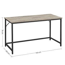 Skrivebord - computerbord - gr�/beige (greige) 140 x 60 x 75