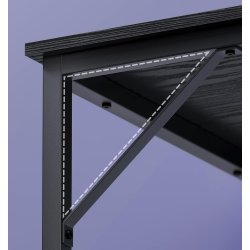 Skrivebord - computerbord - sort 120 x 60 x 75 cm