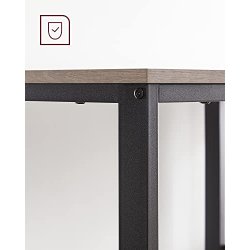 Skrivebord med 2 hylder - gr�/beige (greige) 120 x 60 x 75 cm