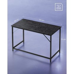 Skrivebord - computerbord - sort 120 x 60 x 75 cm