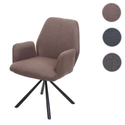 Spisestol - drejbar spisebordsstol med auto-position - brunt stof