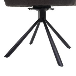 Spisestol - drejbar spisebordsstol med auto-position - grbrunt stof