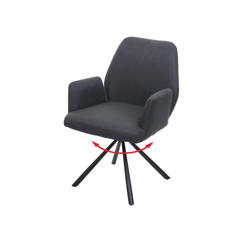 Ananiver trug Udled Spisestol - drejbar spisebordsstol med auto-position - mørkegråt stof -  Spisebordsstole - Daily-Living.dk