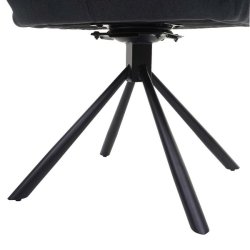 Spisestol - drejbar spisebordsstol med auto-position - mrkegrt stof