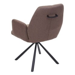 Spisestol - drejbar spisebordsstol med auto-position - brunt stof
