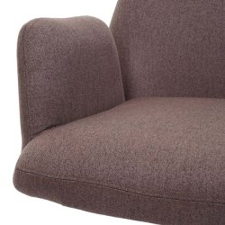 Spisestol - drejbar spisebordsstol med auto-position - brunt stof