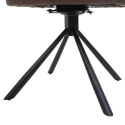 Spisestol - drejbar spisebordsstol med auto-position - brunt stof