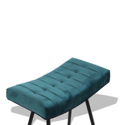 Barstol - blgrn velour barstol - Ekko B2 model fra OBUZI