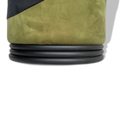 Puf - grn og sort velour Ekko puf E1 model - Ekko puf fra OBUZI