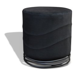 Puf - sort Ekko puf F2 model - Ekko velour puf fra OBUZI