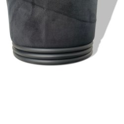 Puf - sort velour Ekko puf E4 model - Ekko puf fra OBUZI