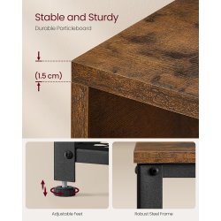 Garderobestativ - skobnk, knagerkke, hattehylde - rustik brun